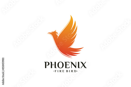 Phoenix fire bird  logo design unique concept Premium Vector Part 2 © ALIF JATI KUSUMA