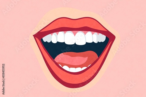 Ideal smile displaying healthy white teeth for odontology themes