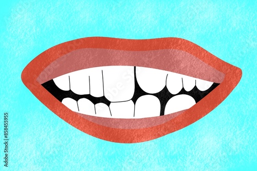 Brightful smile emphasizing dental health and beauty photo