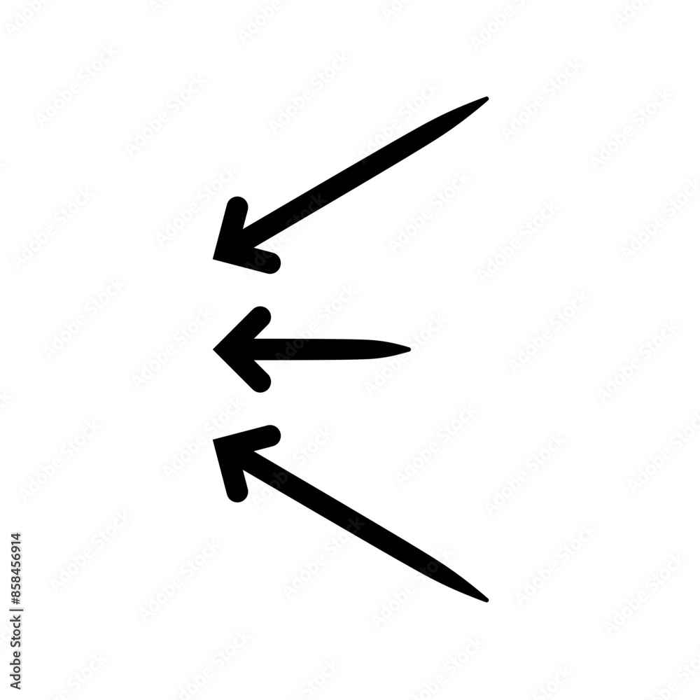 Hand drawn curved arrow Hand drawn curved arrow
