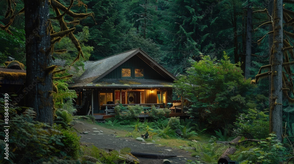 A peaceful, remote cabin in the woods of the Pacific Northwest A peaceful, remote cabin in the woods of the Pacific Northwest
