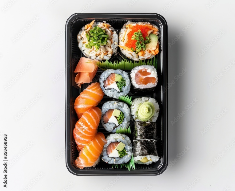Sushi Set in a Black Container Sushi Set in a Black Container