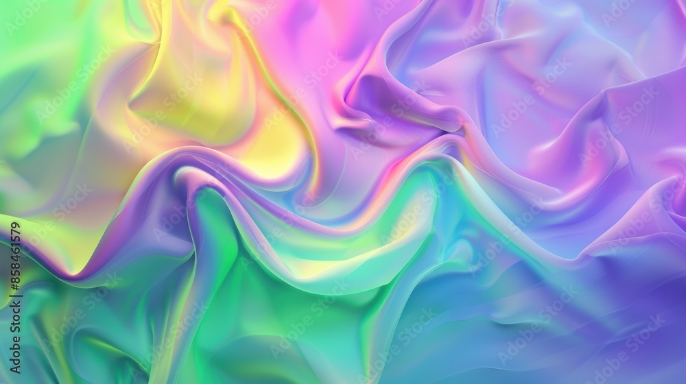 Obraz premium Vivid abstract gradient background with smooth, wavy texture