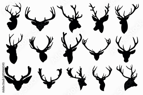deer head logo illustration