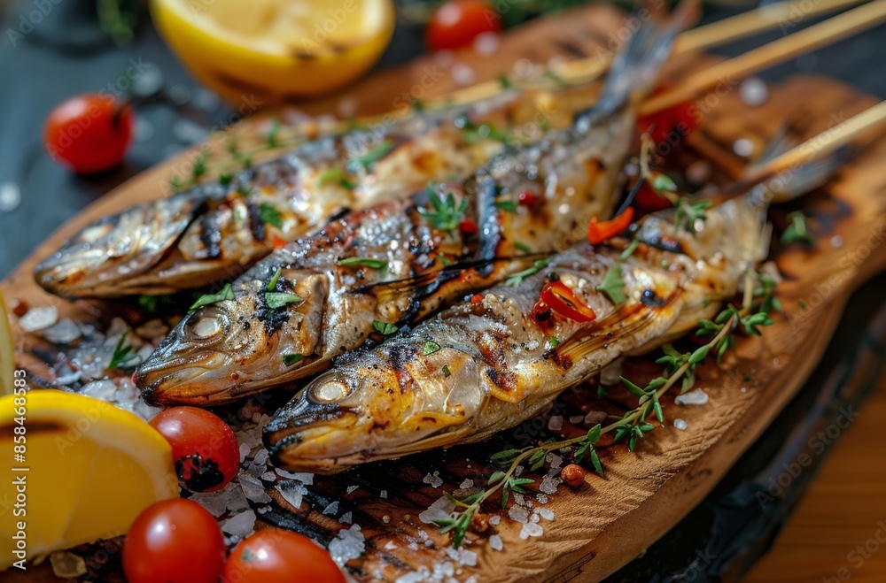 Grilled Mackerel Skewers With Lemon And Rosemary Grilled Mackerel Skewers With Lemon And Rosemary