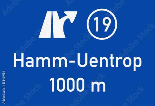 Autobahn 2, Ausfahrt  19, Hamm-Uentrop, Nachbildung