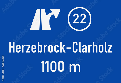 Autobahn 2, Ausfahrt  22, Herzebrock-Clarholz, Nachbildung