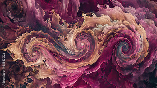 Whimsical magical texture swirls background, AI generative