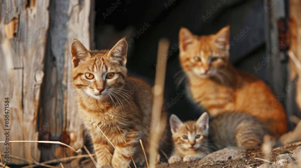 Cat Expecting Kittens Outside Cat Expecting Kittens Outside