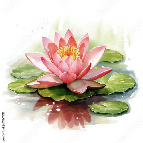 pink water lily