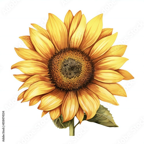 sunflower isolated on white