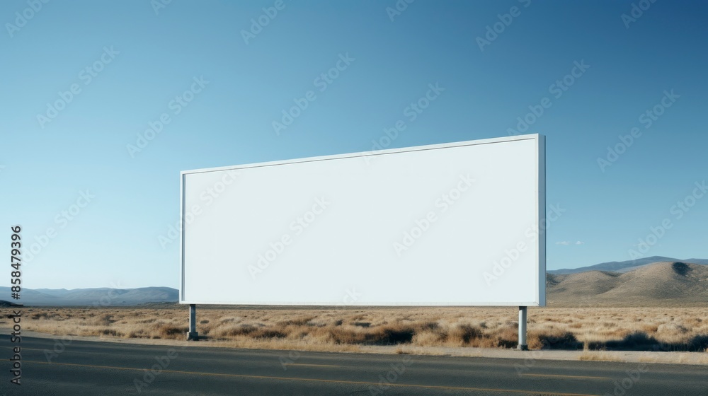 Blank billboard on the highway