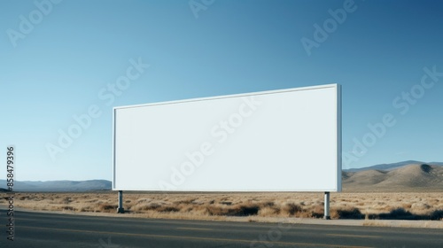 Blank billboard on the highway