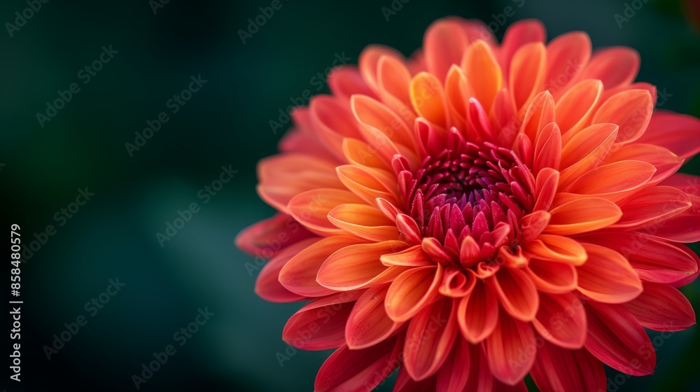 A close-up image of a vibrant orange dahlia flower A close-up image of a vibrant orange dahlia flower