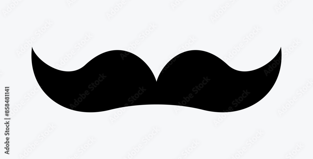 Obraz premium Moustache icon set. Collection of lush stylish hipster mustaches.