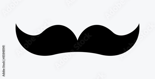 Moustache icon set. Collection of lush stylish hipster mustaches.