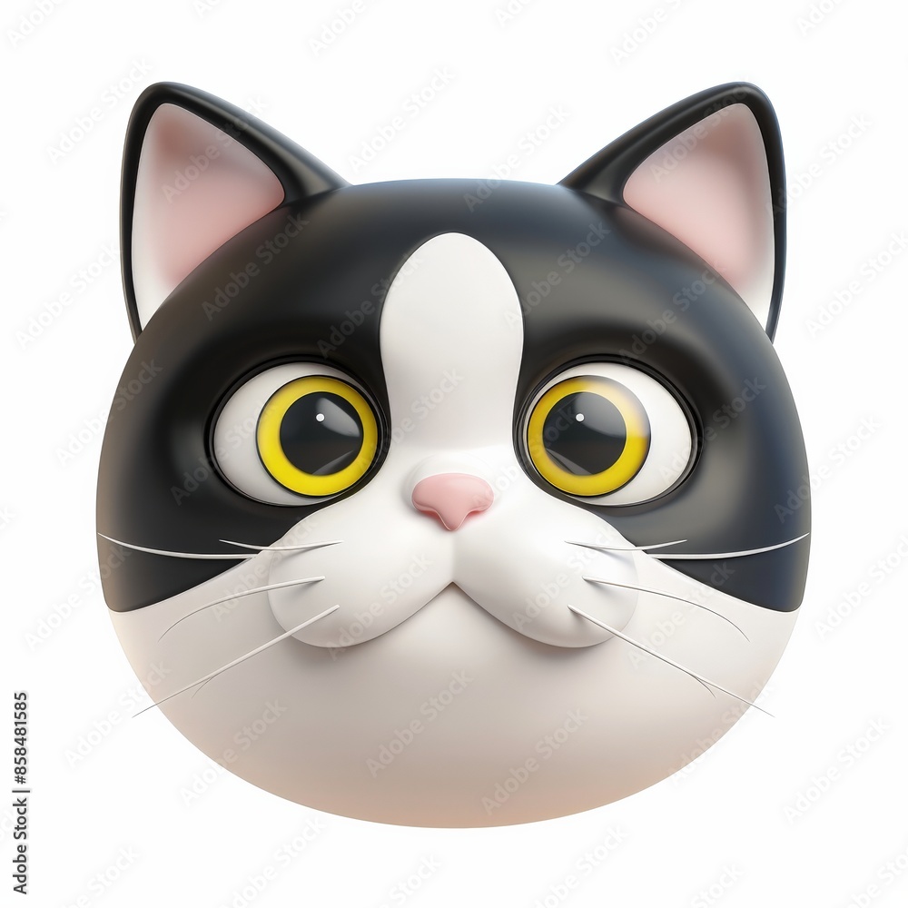 Fototapeta premium Close-up of a 3D cats head