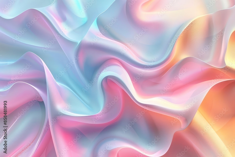 Abstract Background, a 3D abstract background featuring smooth, organic shapes in a range of pastel colors, with intricate details and a soft glow Abstract Background, a 3D abstract background featuring smooth, organic shapes in a range of pastel colors, with intricate details and a soft glow