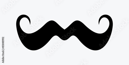 Moustache icon set. Collection of lush stylish hipster mustaches.