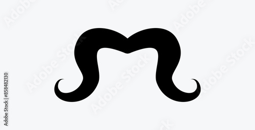 Moustache icon set. Collection of lush stylish hipster mustaches.