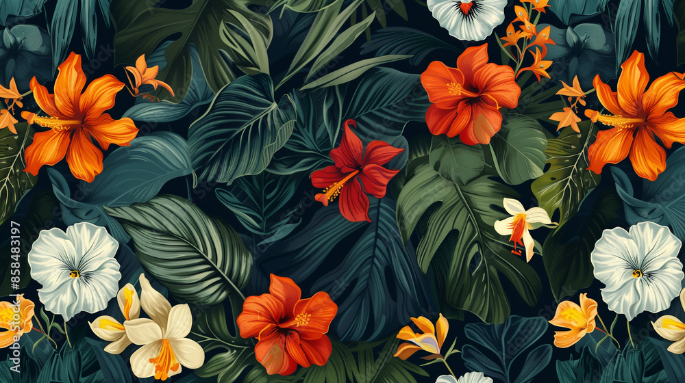 花、植物のイラスト背景、壁紙、テキスタイルデザイン 花、植物のイラスト背景、壁紙、テキスタイルデザイン