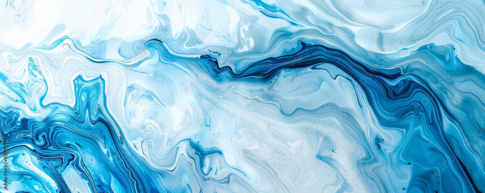 Marble abstract background showcasing vibrant blue and white patterns. The design is dynamic and lively, reminiscent of ocean waves Marble abstract background showcasing vibrant blue and white patterns. The design is dynamic and lively, reminiscent of ocean waves