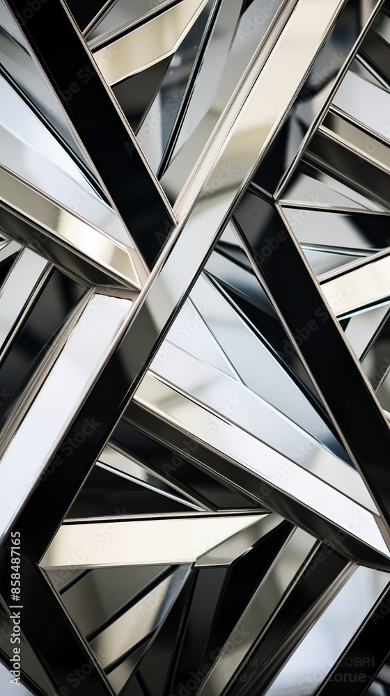 Obraz premium Checkered Silver Mirror Glass, Abstract Image, Texture, Pattern Background, Wallpaper, Background, Cell Phone Cover and Screen, Smartphone, Computer, Laptop, 9:16 and 16:9 Format - PNG