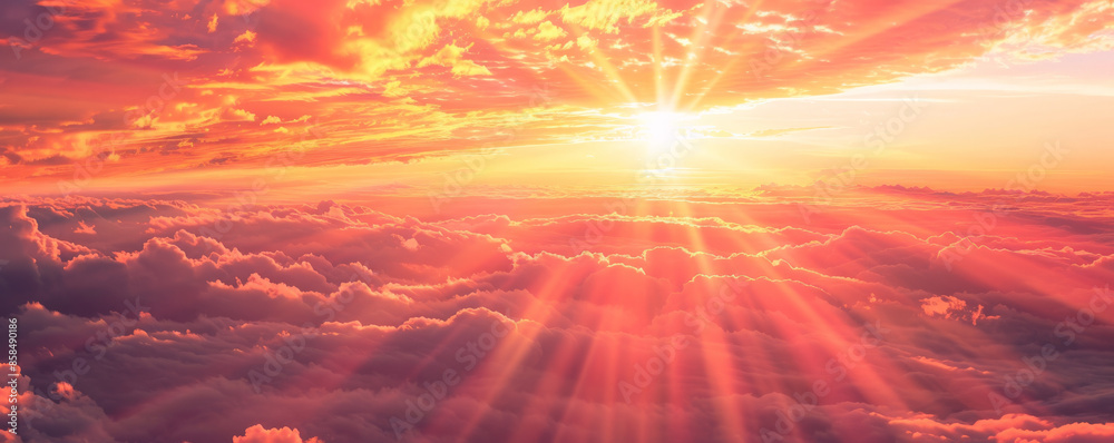 Tranquil sunset background with warm hues of orange and pink, gentle light rays, and textured clouds. The peaceful, picturesque view creates a relaxing, inspiring scene, ideal for serene themes Tranquil sunset background with warm hues of orange and pink, gentle light rays, and textured clouds. The peaceful, picturesque view creates a relaxing, inspiring scene, ideal for serene themes