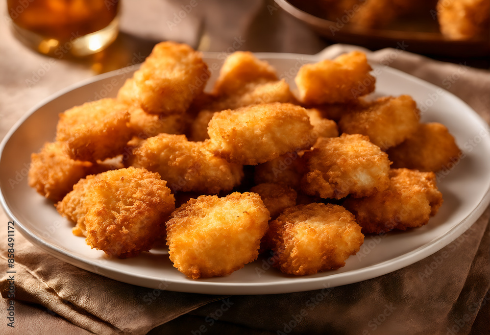 Chicken nuggets on table. Fast food Chicken nuggets on table. Fast food