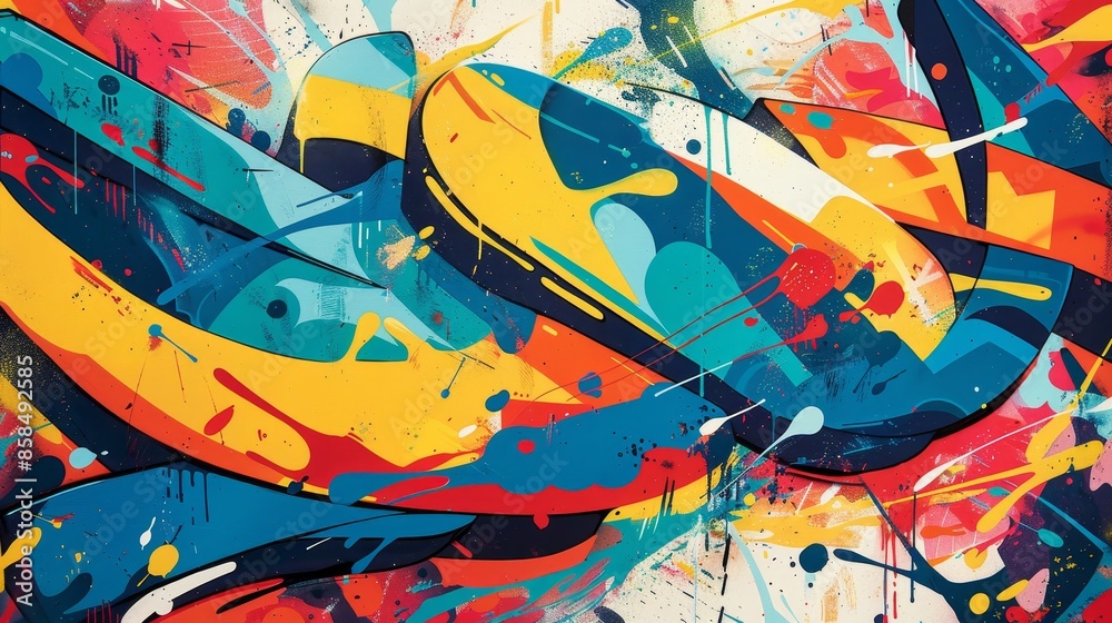 Graffiti abstract with dynamic patterns and vibrant colors. Amazing wallpaper Graffiti abstract with dynamic patterns and vibrant colors. Amazing wallpaper