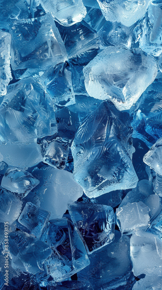 Icy Background with Big Ice Pieces Icy Background with Big Ice Pieces