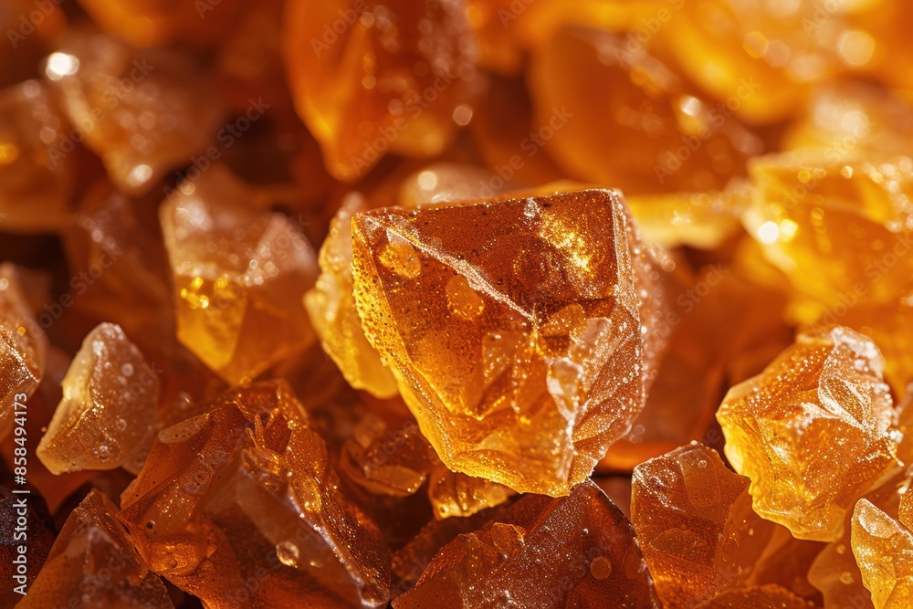 Demerara Sugar Crystals Close-Up