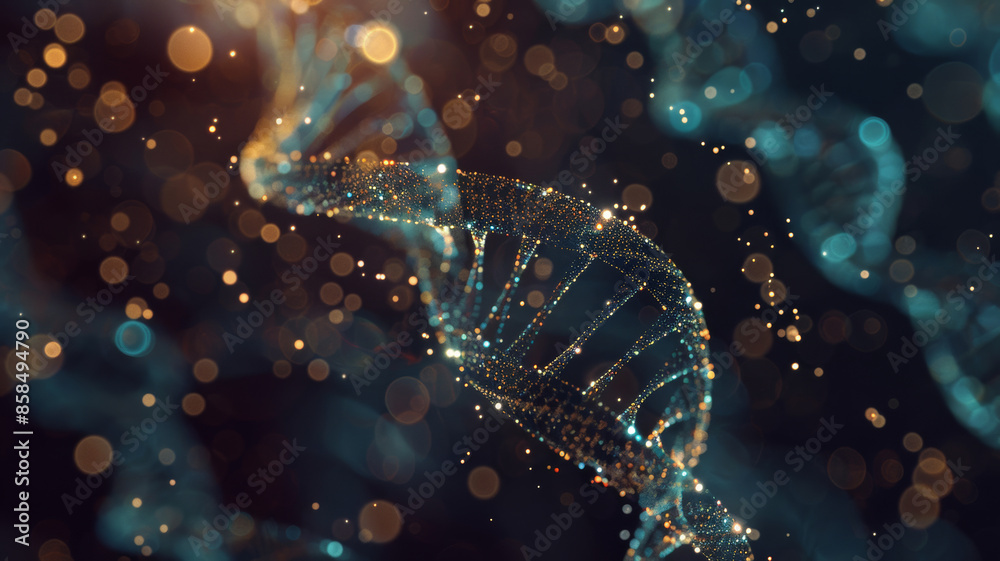 Digital Double Helix Wireframe Hologram Digital Double Helix Wireframe Hologram