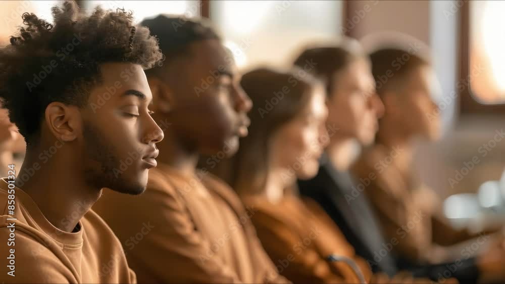 Young adults focused during a classroom exam assignment. Concept Classroom Exam, Young Adults, Concentration, Studying, Academic Environment Young adults focused during a classroom exam assignment. Concept Classroom Exam, Young Adults, Concentration, Studying, Academic Environment