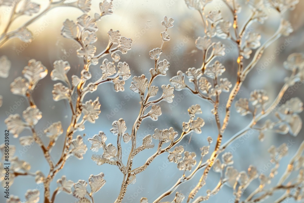 Fototapeta premium Frosty Windowpane Delights