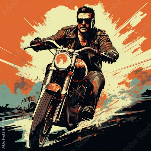 motorcycle rider on a motorcycle