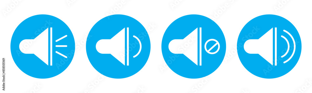 Speaker Set Icon. Sound Icon. volume icon vector illustration Speaker Set Icon. Sound Icon. volume icon vector illustration