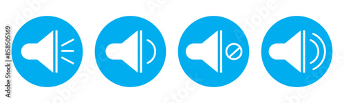 Speaker Set Icon. Sound Icon. volume icon vector illustration