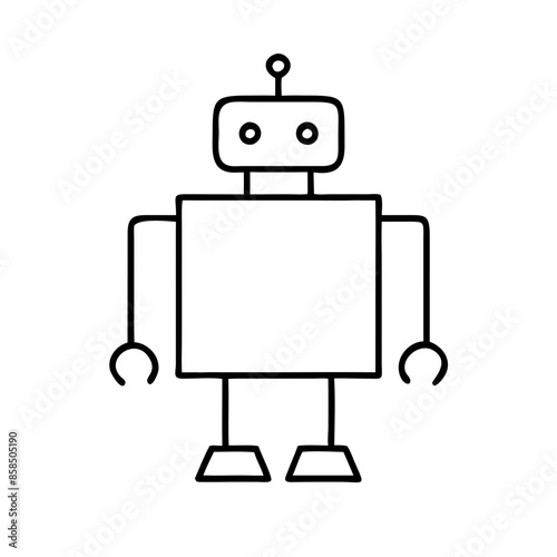 Robot Icon: Futuristic AI Robot Face Vector, Cute Robot Head Icon, Tech Robot Character, Modern Robot Symbol, Cartoon Robotic Figure, Digital Smart Robot Illustration