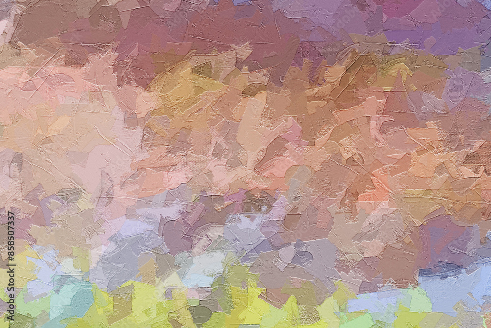 Fototapeta premium Oil paintings and various flowers, cats, dogs, chrysanthemums, scenery, houses, and homes are beautiful