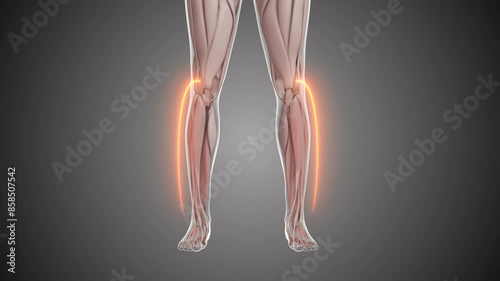 Animation of the leg muscles