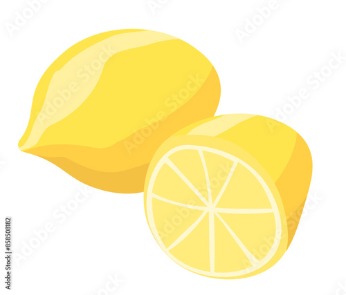 Lemons vector drawing