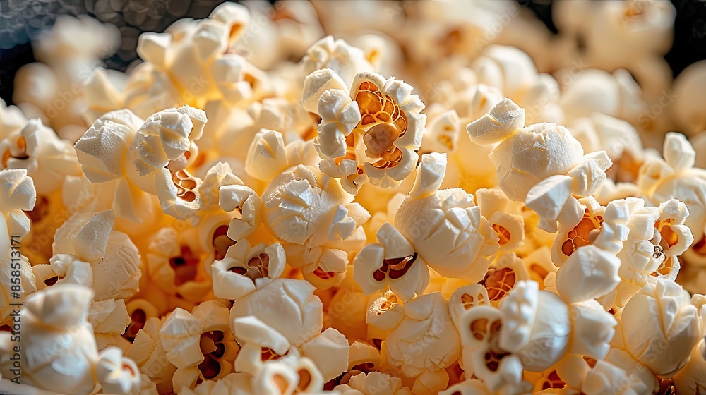 Popcorn Perfection A close up shot captures the moment popcorn bursts open in a pan, a quintessential cinematic treat, filled with warmth and nostalgia Popcorn Perfection A close up shot captures the moment popcorn bursts open in a pan, a quintessential cinematic treat, filled with warmth and nostalgia