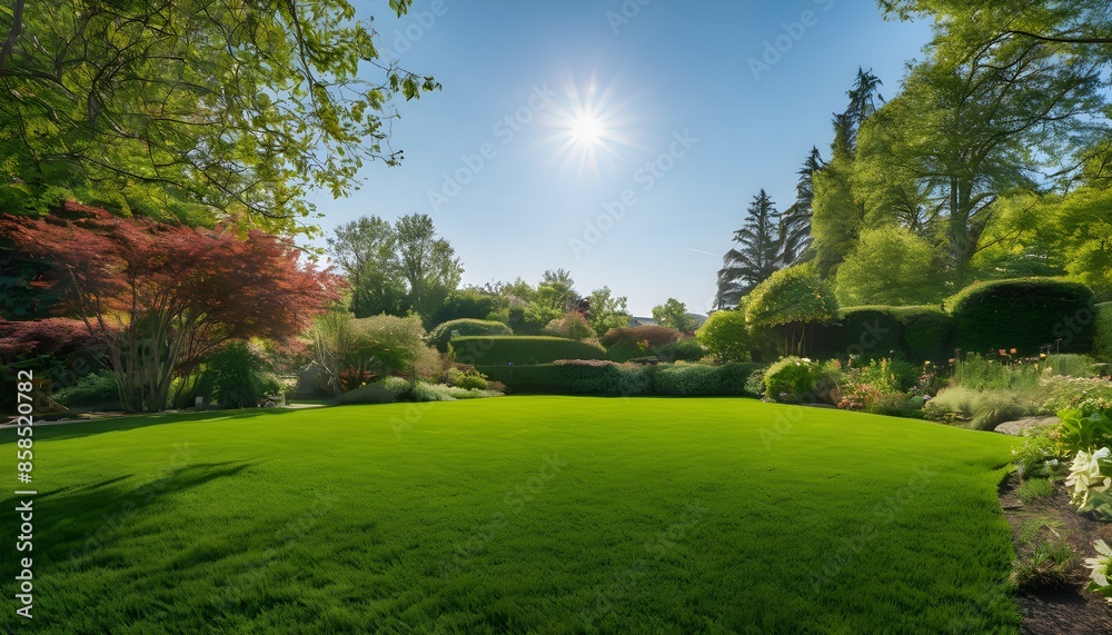 A view of an English Country Garden A view of an English Country Garden