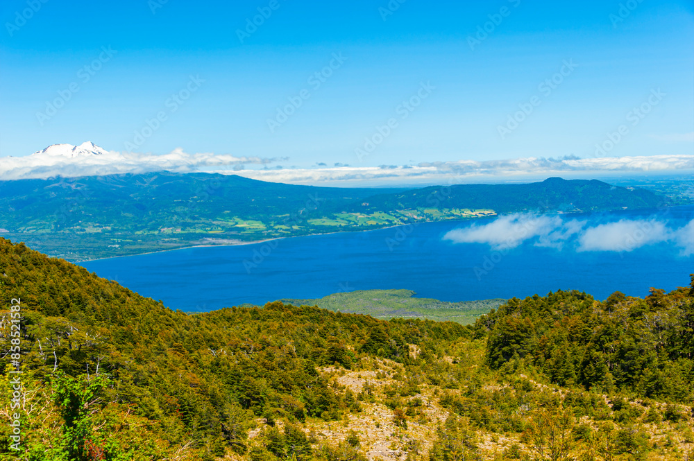 View of Llanquihue lake from Volcano Osorno in the Southern Chile View of Llanquihue lake from Volcano Osorno in the Southern Chile