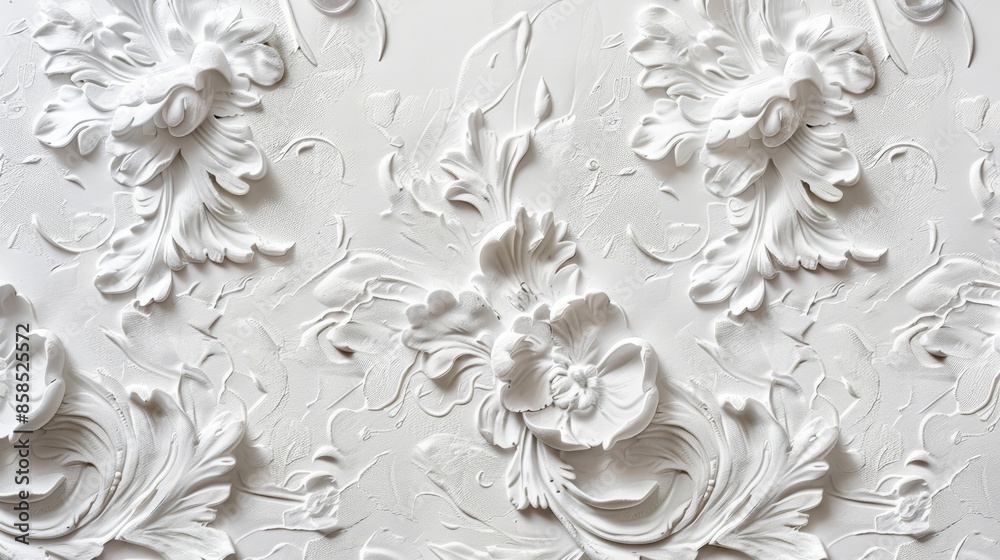 White floral wall texture White floral wall texture