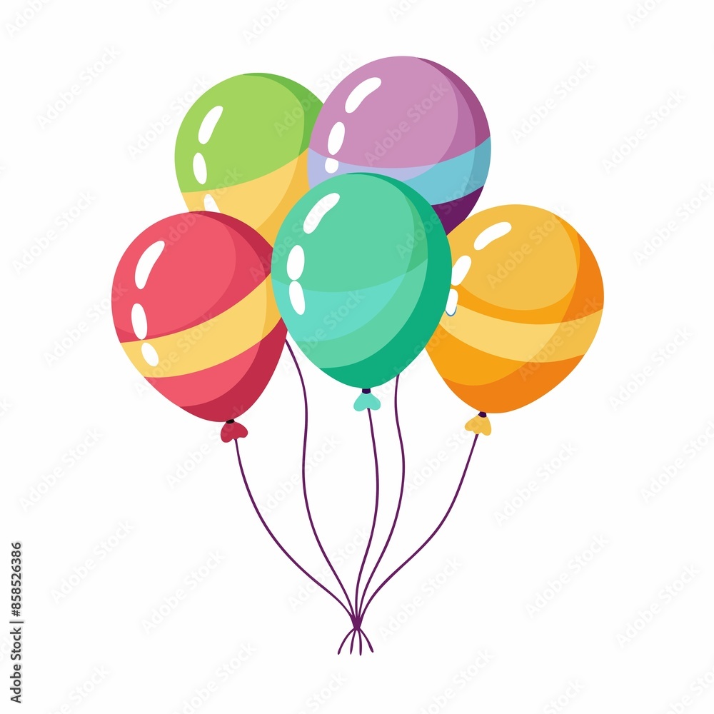 Obraz premium colorful balloons isolated on white background