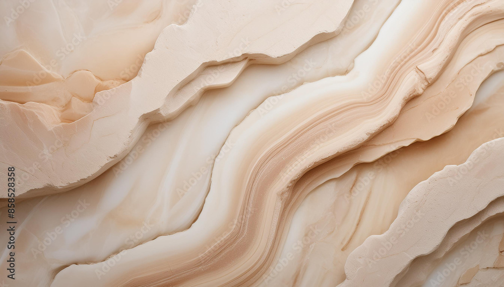 Abstract textured stone backdrop. Matte surface with delicate veins of beige and ivory.