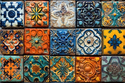 A Mosaic of Colorful Ceramic Tiles