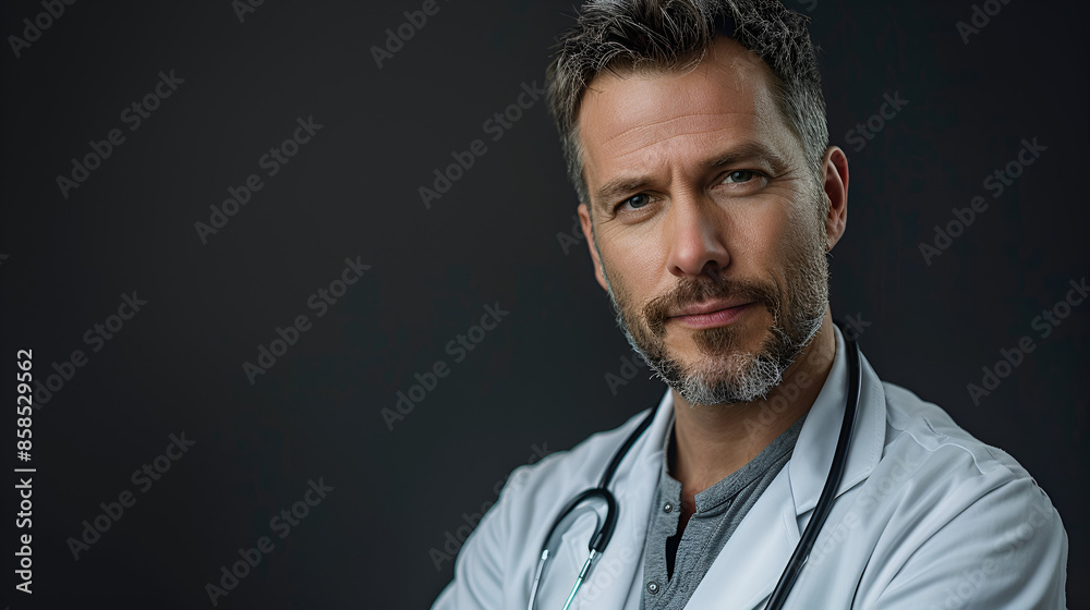 Medical Professional In Lab Coat At Studio Medical Professional In Lab Coat At Studio